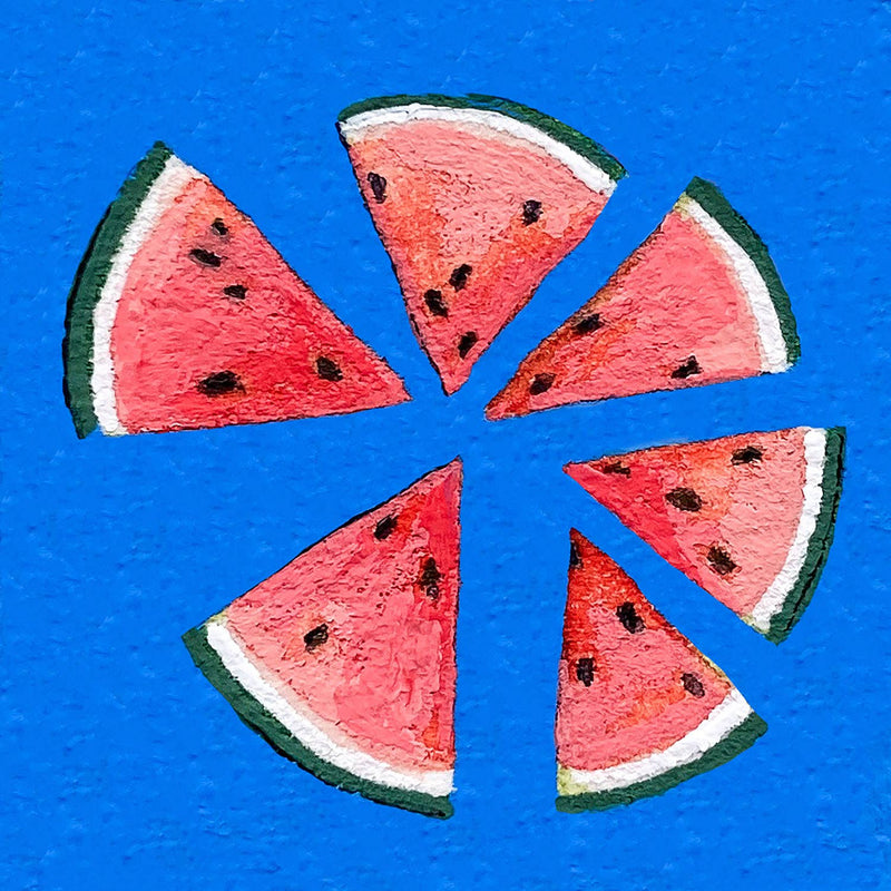 Mini 1" Watermelon Gouache Art Print