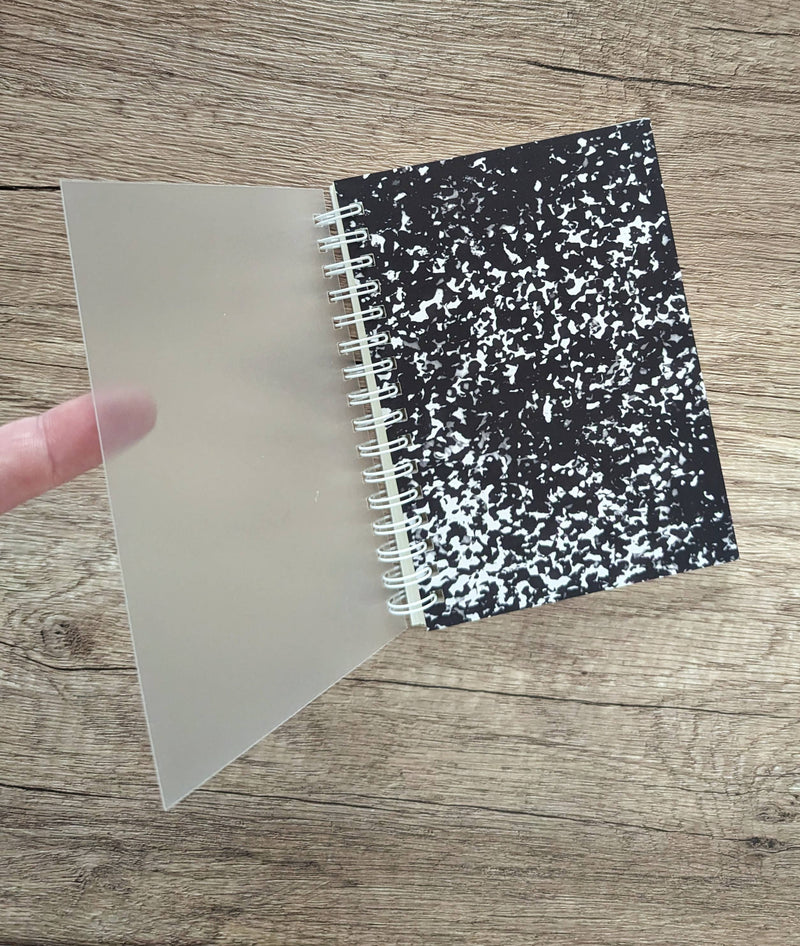 Black Composition Reusable Sticker Book (50 Pages)