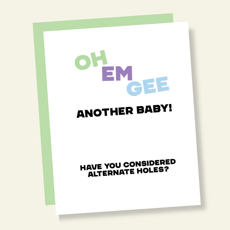 Alternate Holes New Baby Card