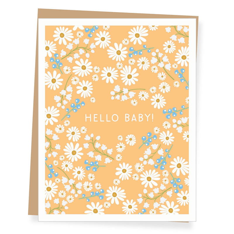 Yellow Daisy New Baby Card