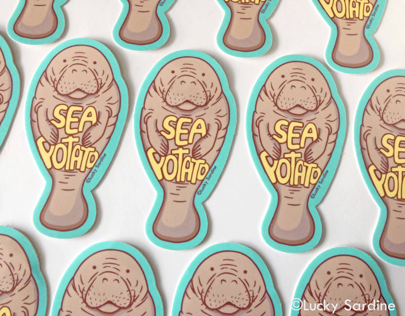 Manatee Sea Potato Sticker