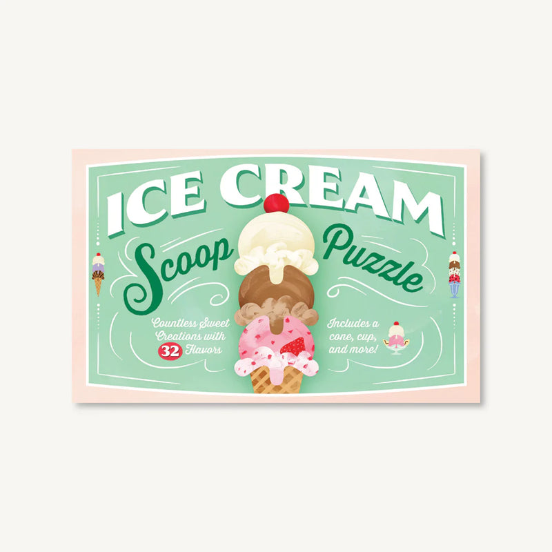 Ice Cream Scoop Puzzle: Countless Sweet Creations with 32 Flavors