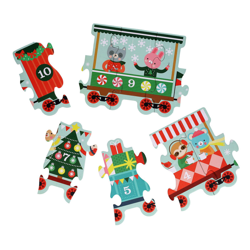 Christmas Train Shaped 30 Piece Floor Puzzle