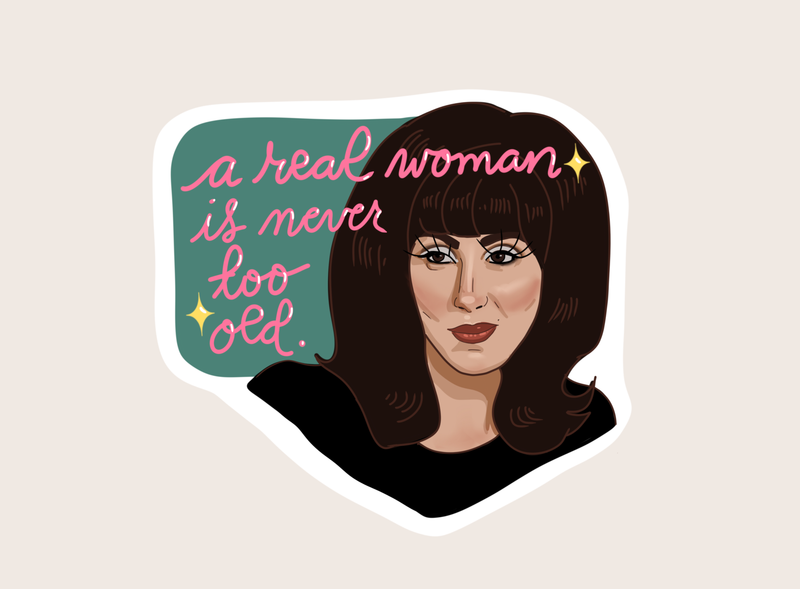 Cher Never Too Old Sticker