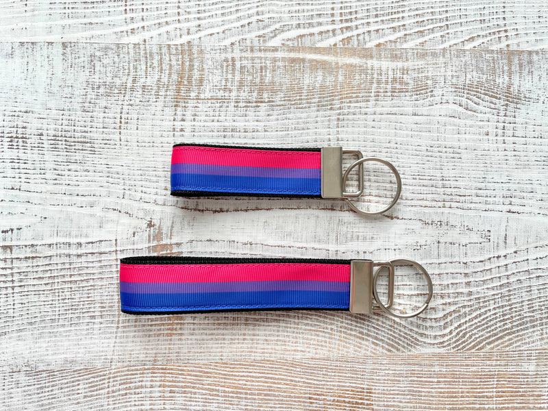 Bisexual Pride Keychain/Wristlet