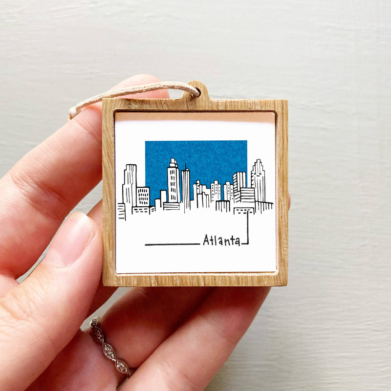 Mini Atlanta, Georgia Skyline Art Print