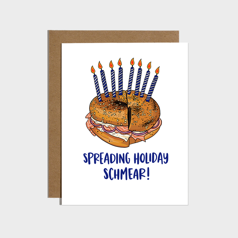 Spreading Holiday Schmear Hanukkah Card