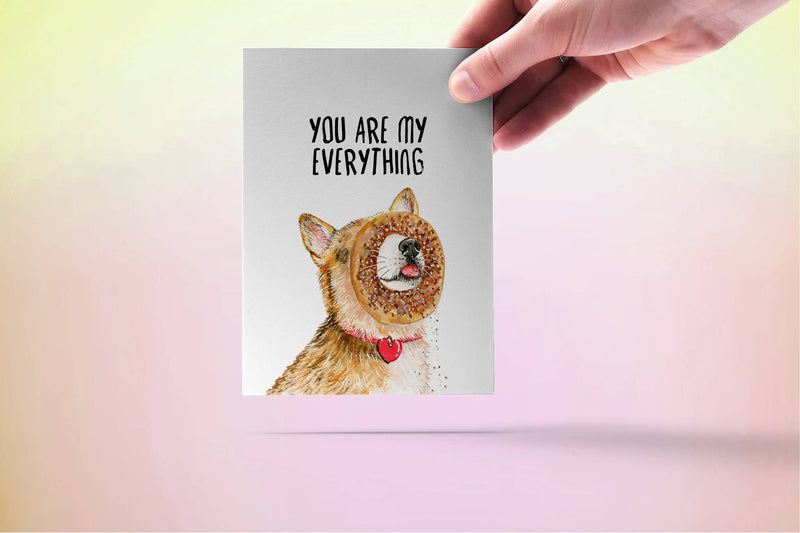 You Are My Everything Bagel Card