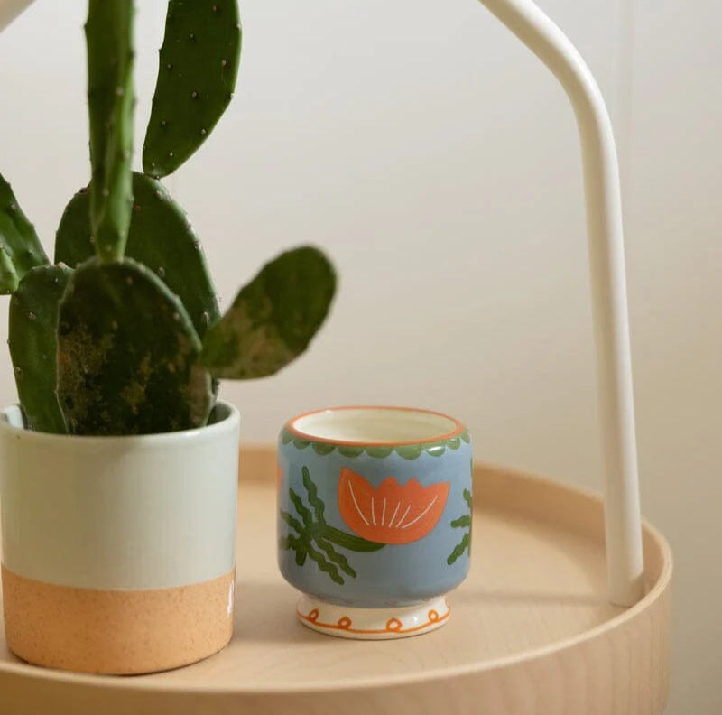 A Dopo 8oz Handpainted Ceramic Candle
