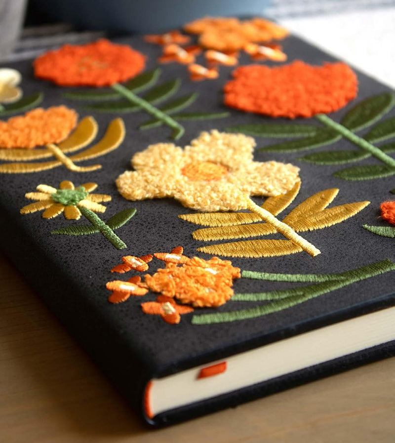 Chunky Flowers Embroidered Journal