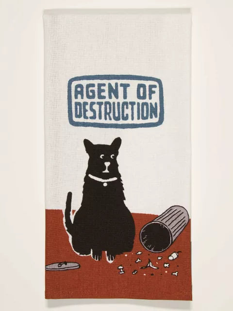 Agent of Destruction Printed Dish Towel