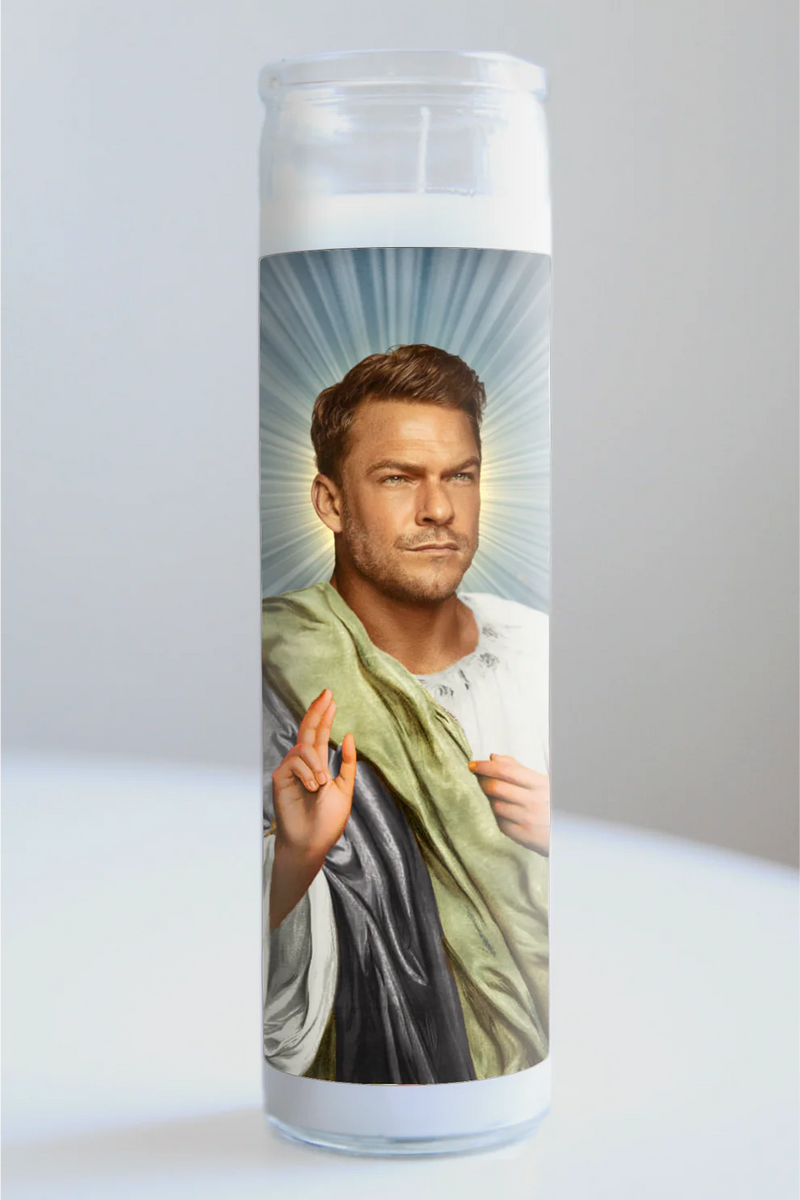 Alan Ritchson Robes Prayer Candle