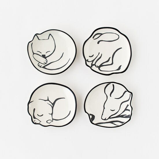 Sleeping Animal Sculpted Dish (Assorted)