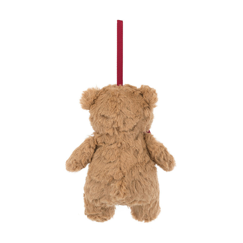 Jellycat Bartholomew Bear Ornament with Bowtie