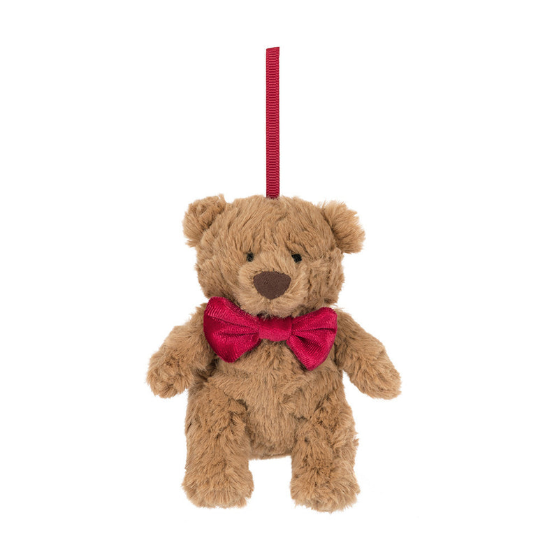 Jellycat Bartholomew Bear Ornament with Bowtie