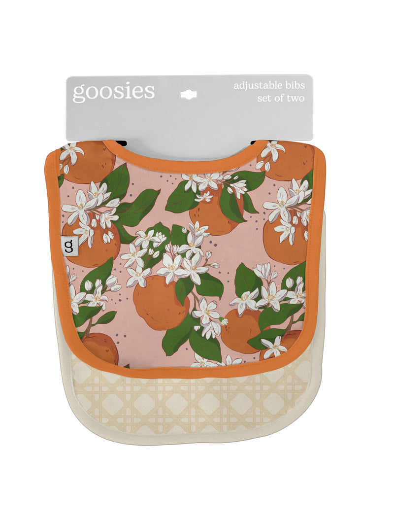 Orange Blossoms Bib Set