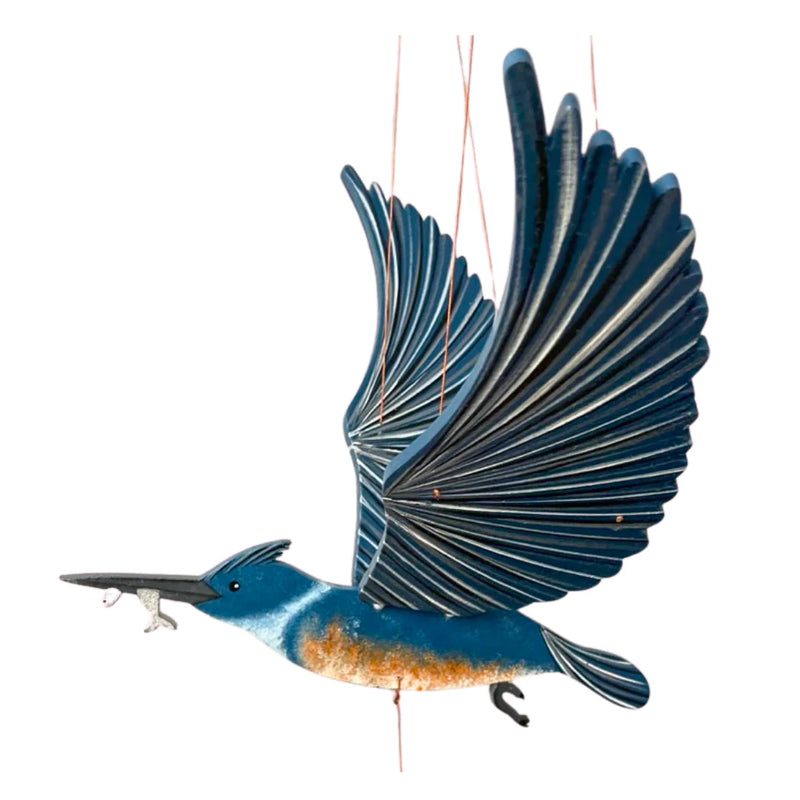 Belted Kingfisher Flying Mobile