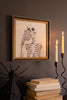 Skeleton with Cell Phone Framed Painting
