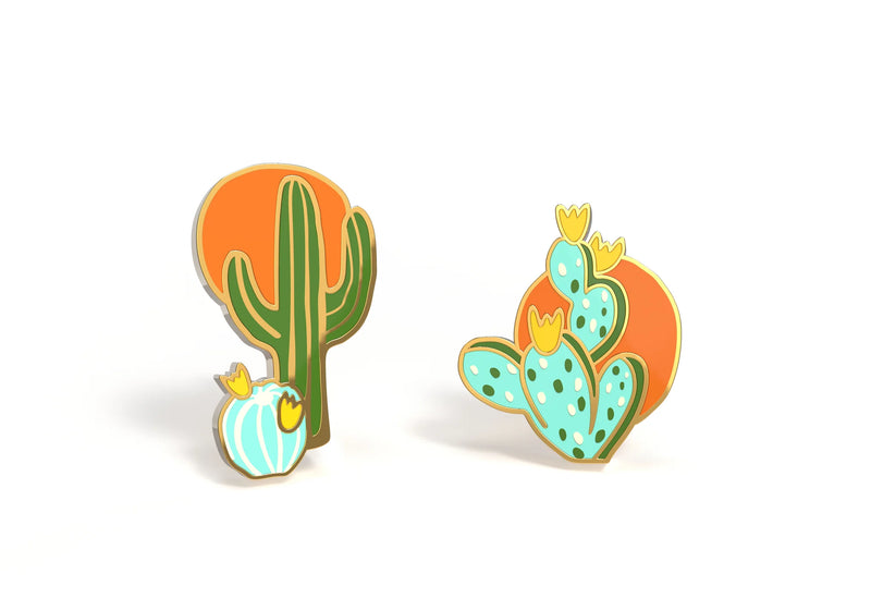 Cactus Sunset Stud Earrings