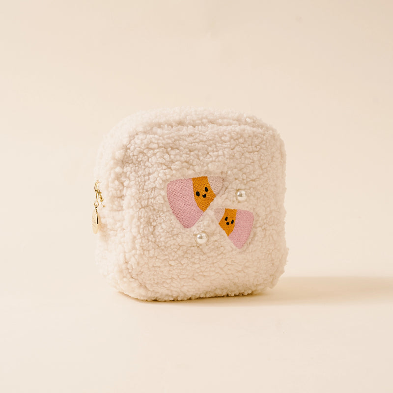 Candy Corn Square Teddy Pouch