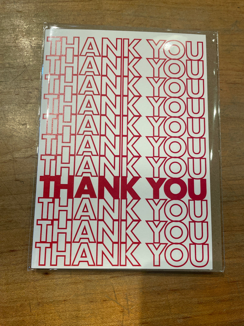 Bold Red Thank You Card