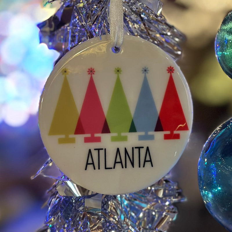 Modern Trees Atlanta Ceramic Ornament