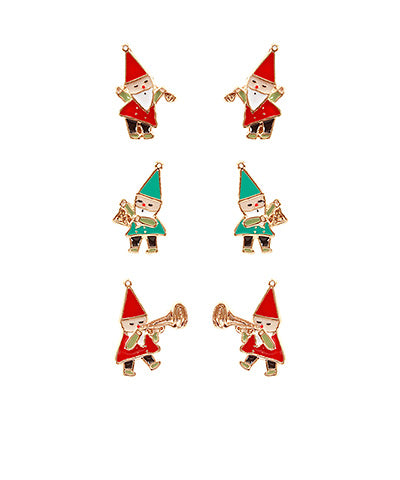 Musical Holiday Elf Studs