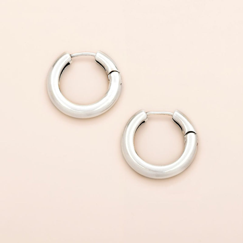 Medium Stellar Hoop - Silver