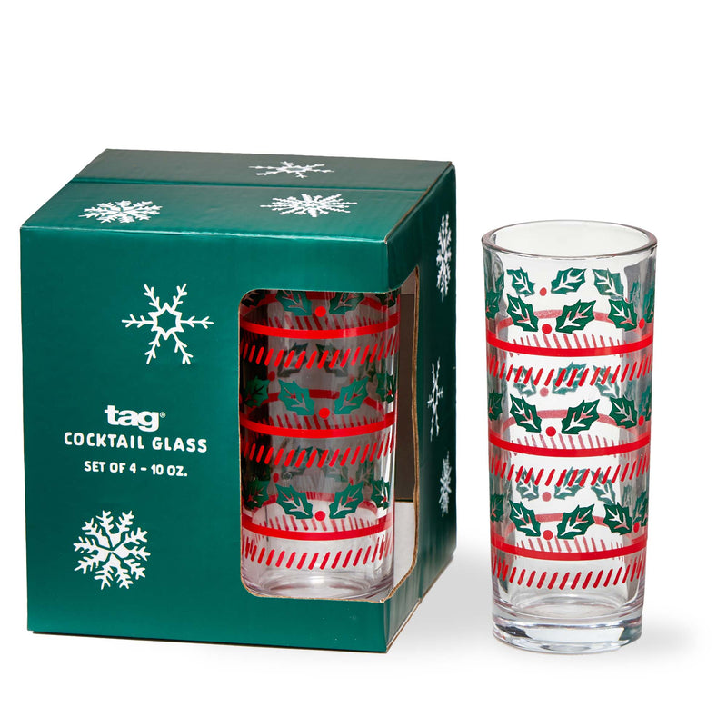 Tis The Season Drinks Glass Set Of 4