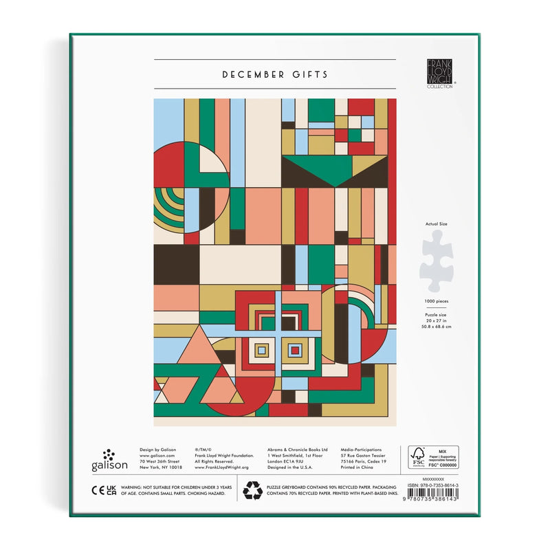 Frank Lloyd Wright December Gifts 1000 Piece Puzzle