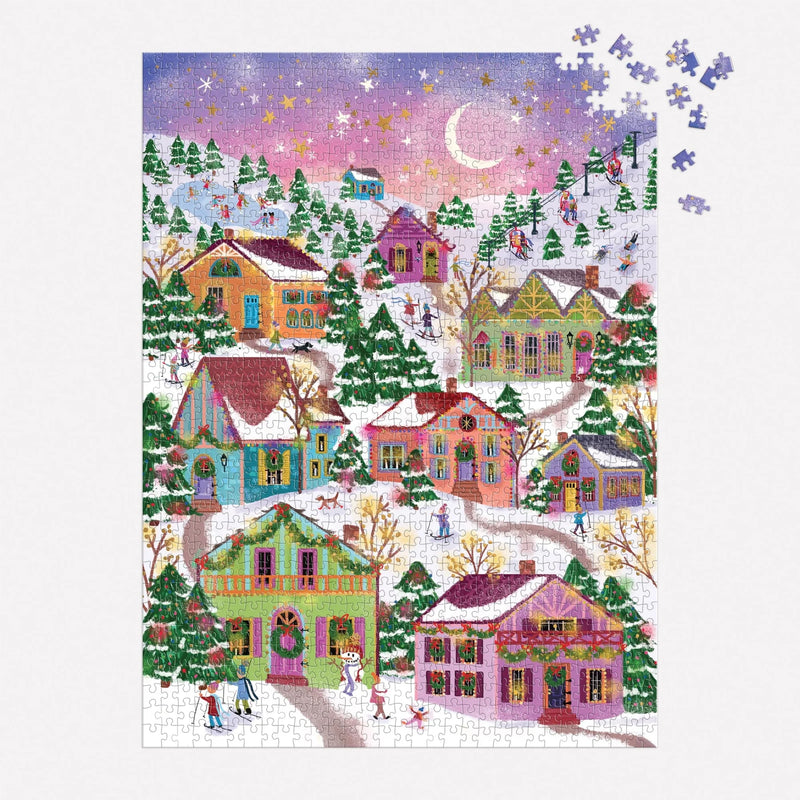 Joy Laforme Snowcap Village 1000 Piece Puzzle