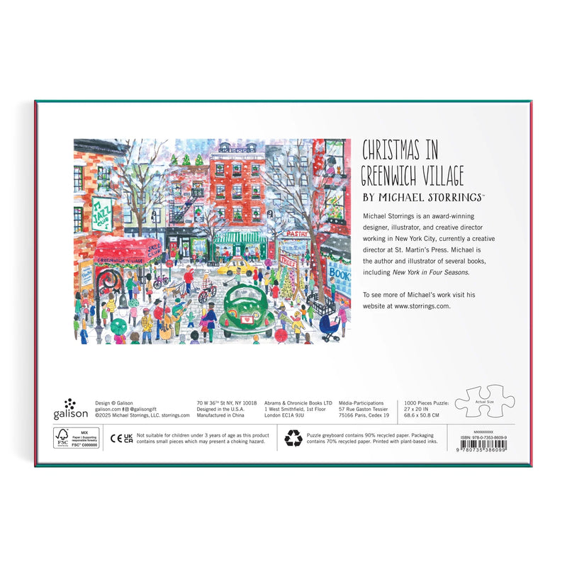Christmas in Greenwich Village 1000 Piece Puzzle