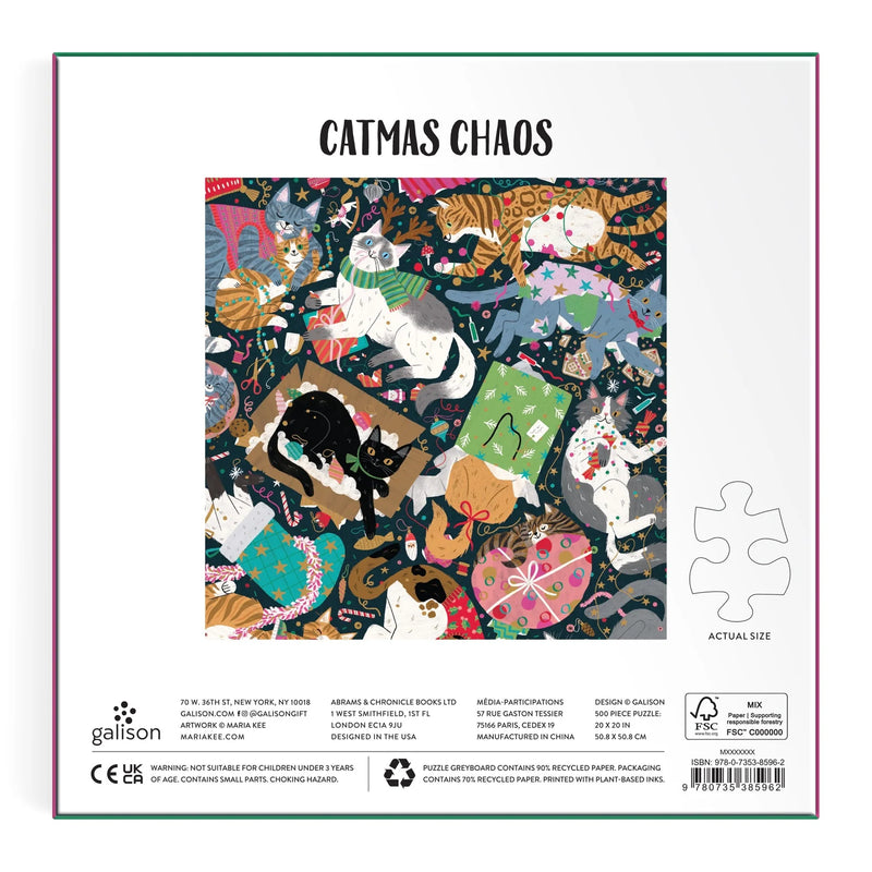 Catmas Chaos 500 Piece Puzzle