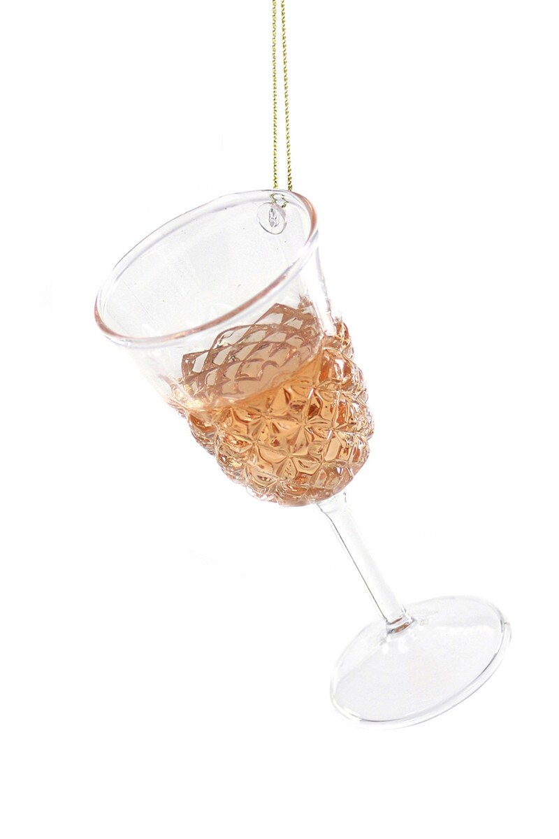 Rose Wine Glass Ornament