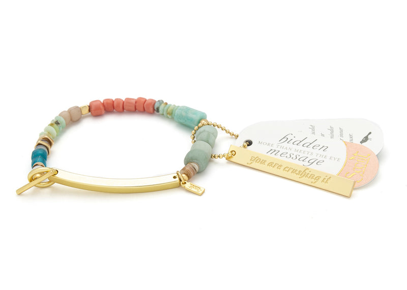 Hidden Message Bracelet - Gold