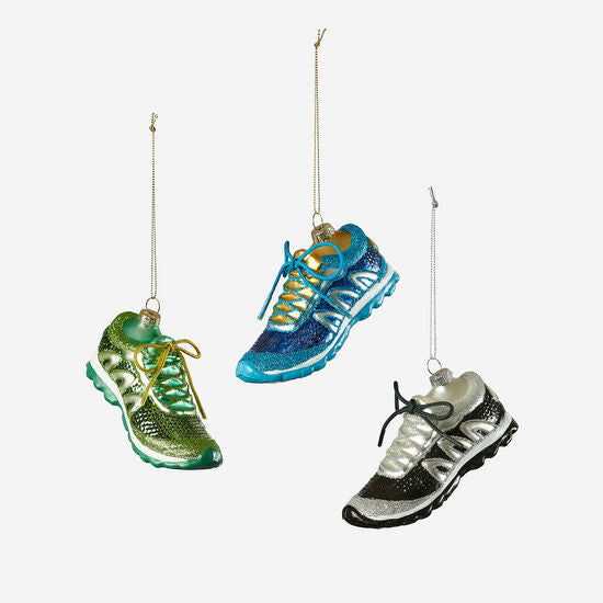 Running Shoe Glass Ornament (Assorted)