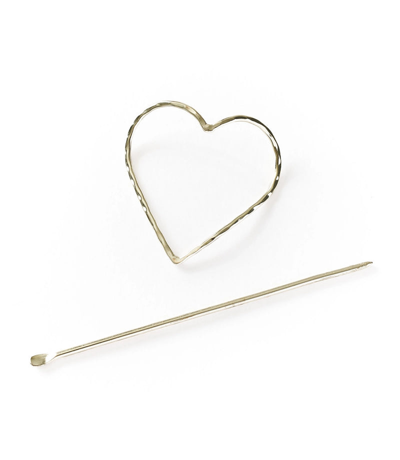 Alaya Heart Hair Pin in Silver