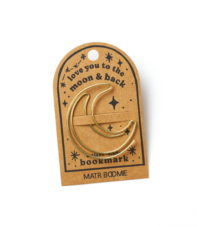 Kitaab Moon Wire Bookmark in Gold