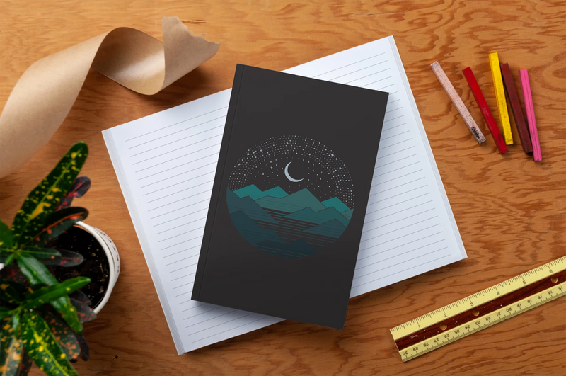 Between The Mountains & The Stars Classic Layflat Notebook