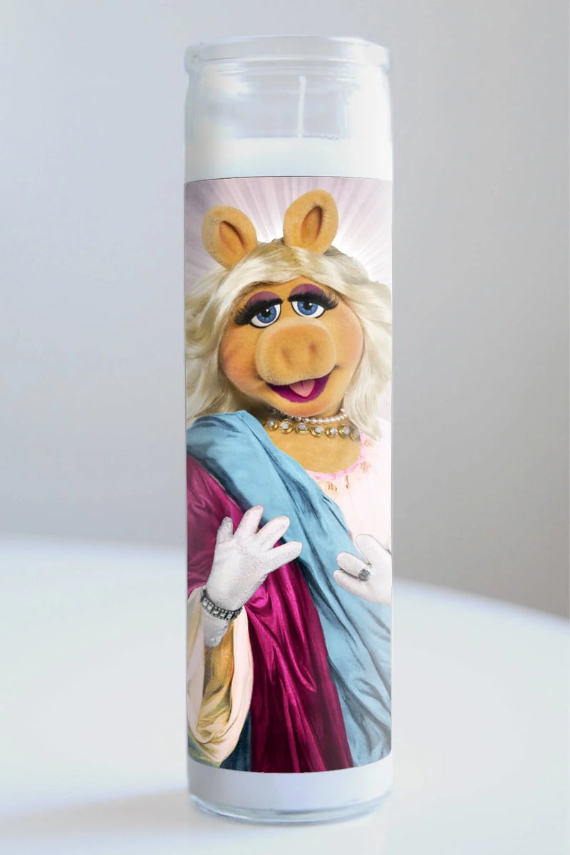 Miss Piggy Prayer Candle