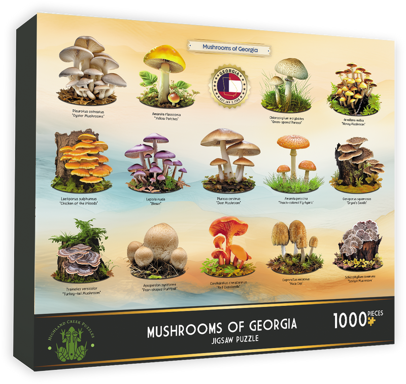 Mushrooms of Georgia 1000 Piece Puzzle