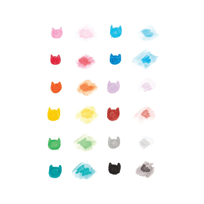Cat Parade: Twist-Up Watercolor Gel Crayons - Set of 12
