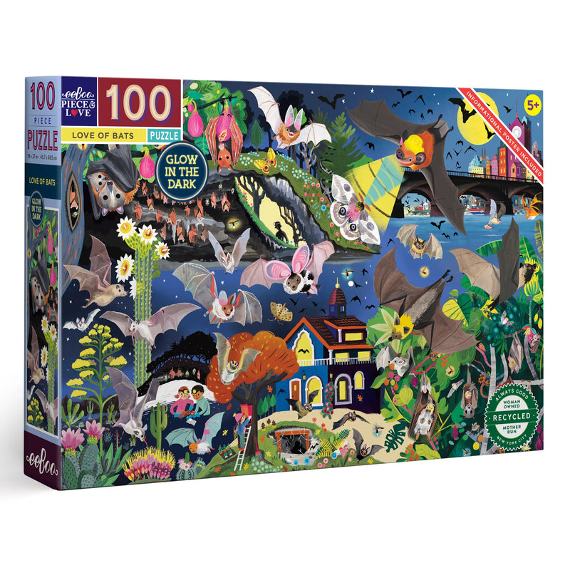 Love of Bats Glow-in-the-Dark 100 Piece Puzzle