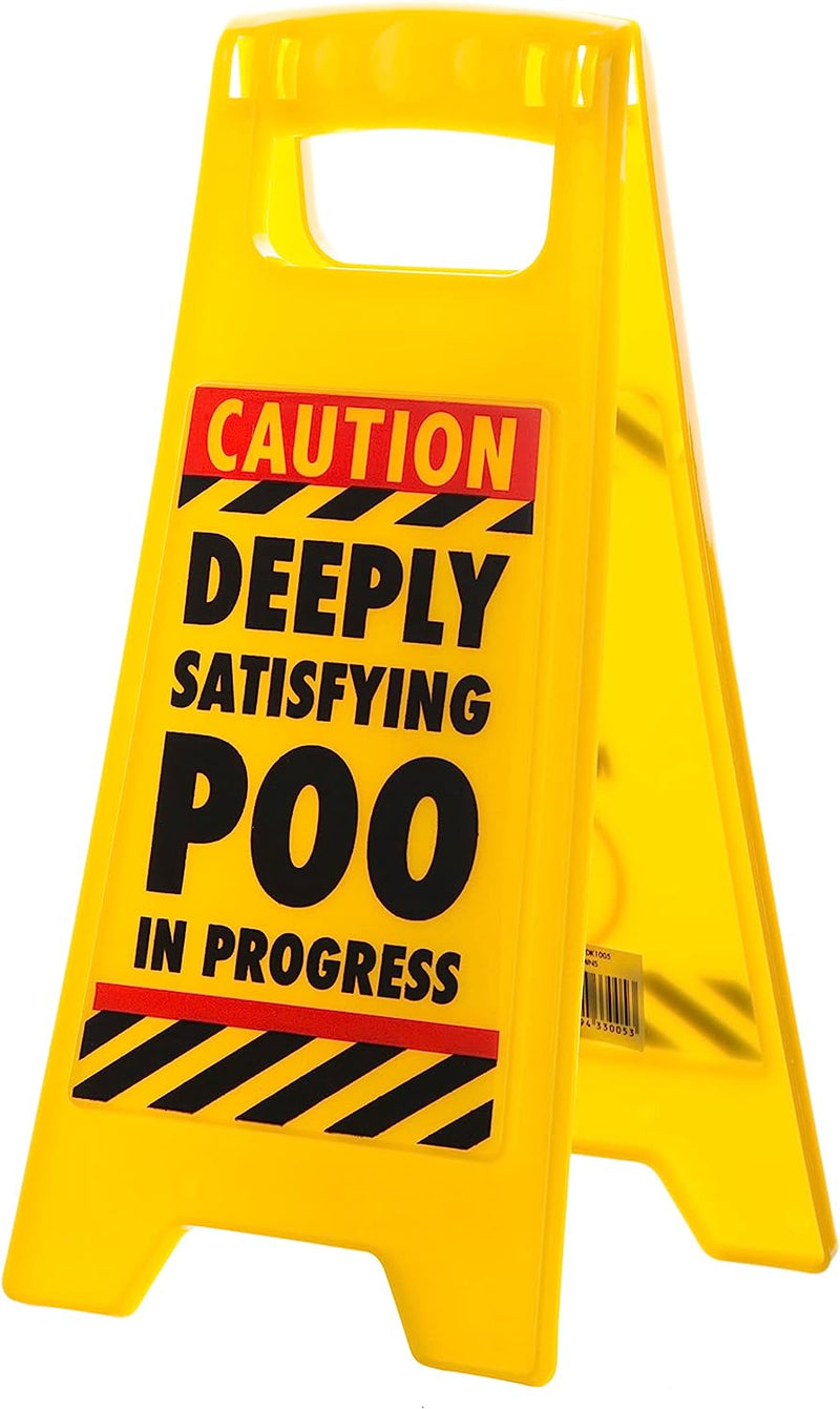 Satisfying Poo Warning Desk Sign