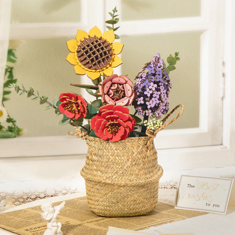 DIY Full Wooden Flower Bouquet