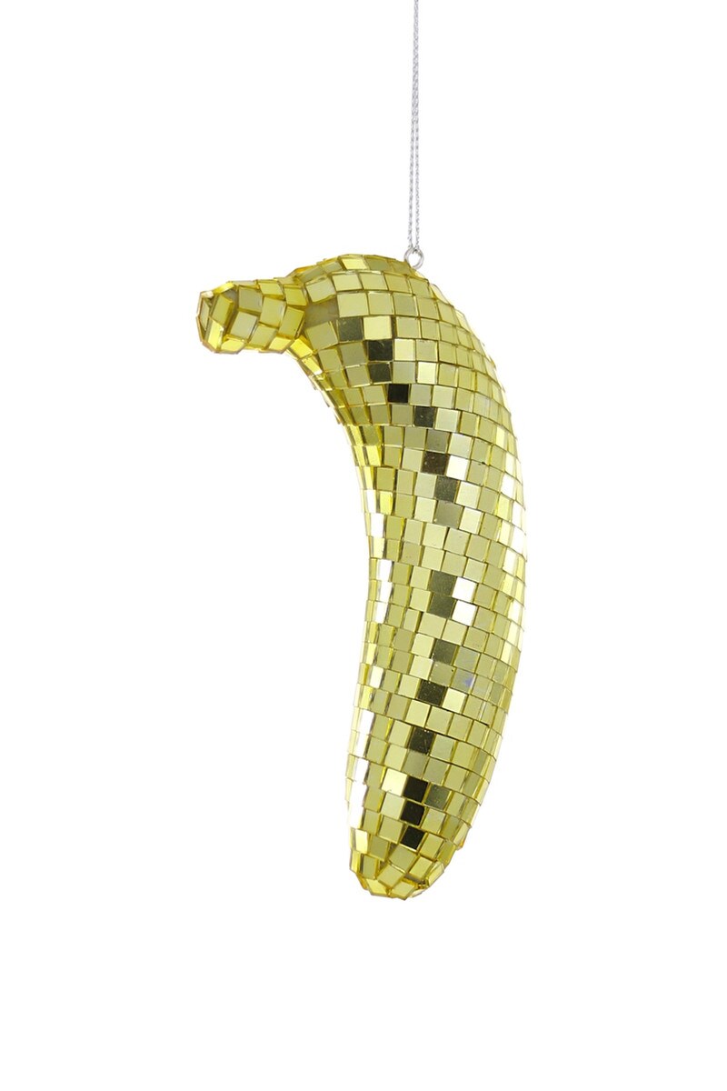 Disco Banana Ornament (Gold)