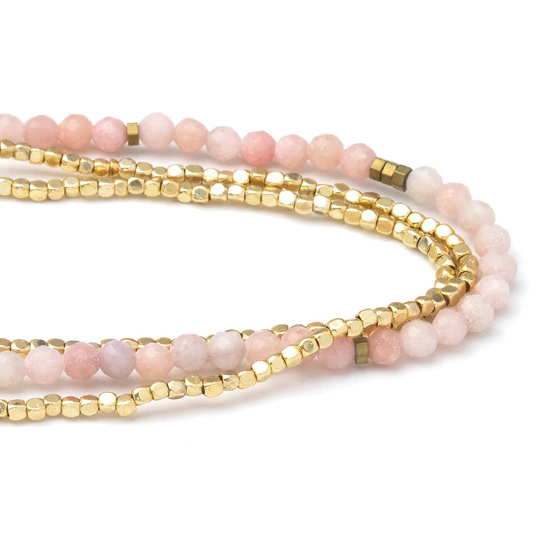 Delicate Pink Opal/Gold Wrap