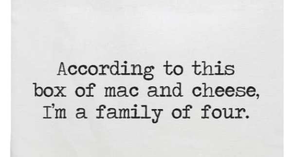Mac & Cheese Family of Four Tea Towel