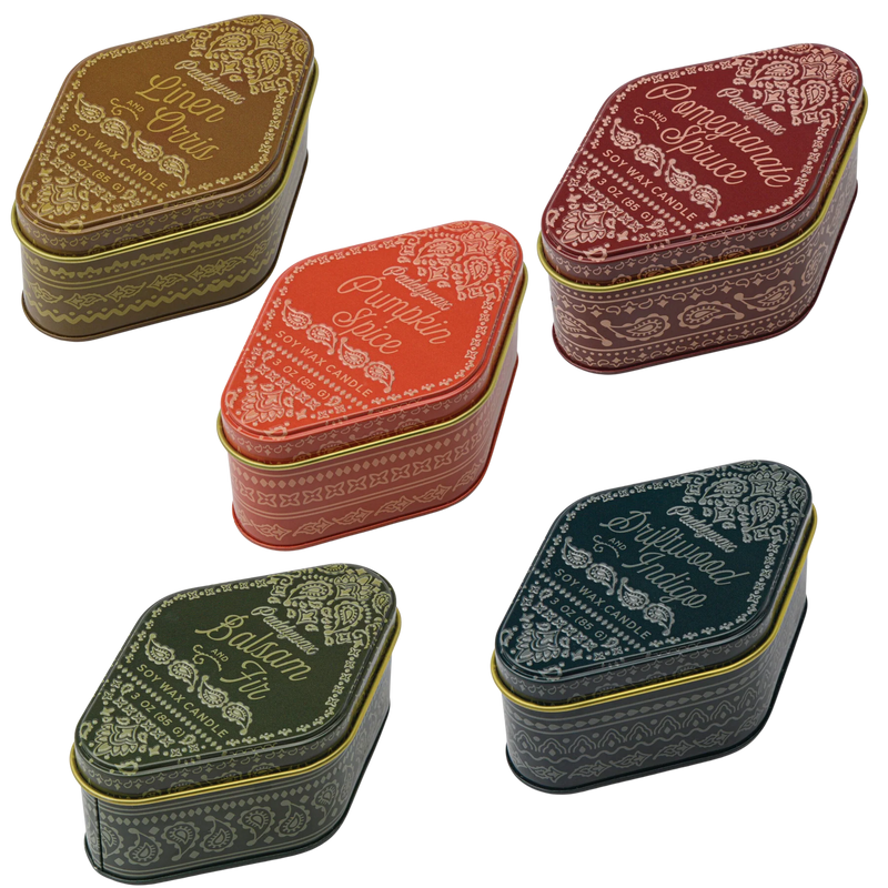 Station Bandana Patterned 3.5 oz Tin Candle