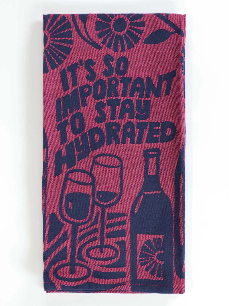 Important To Stay Hydrated Woven Dish Towel